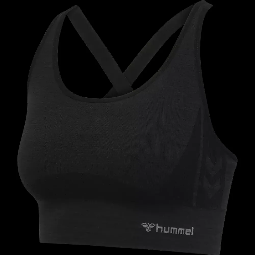 Best Hummel W Clea Seamless Sport Top - Dame Sports BH Sort