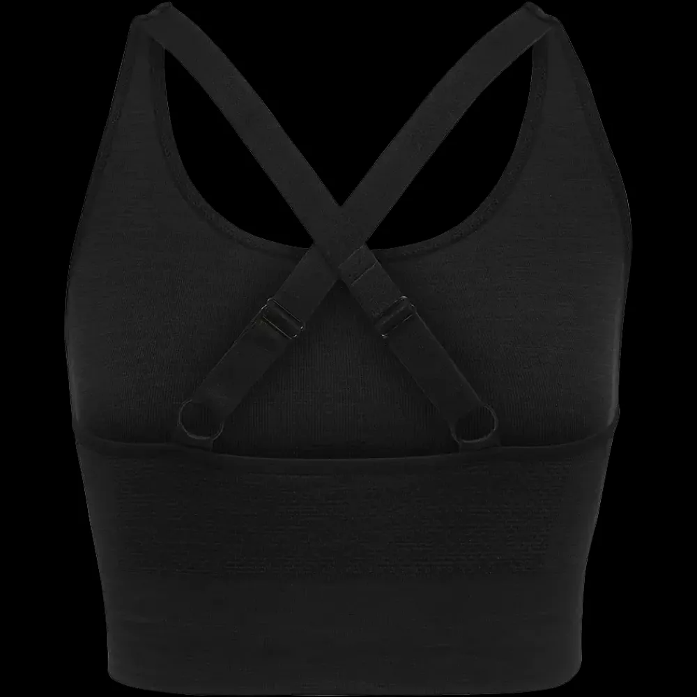 Best Hummel W Clea Seamless Sport Top - Dame Sports BH Sort