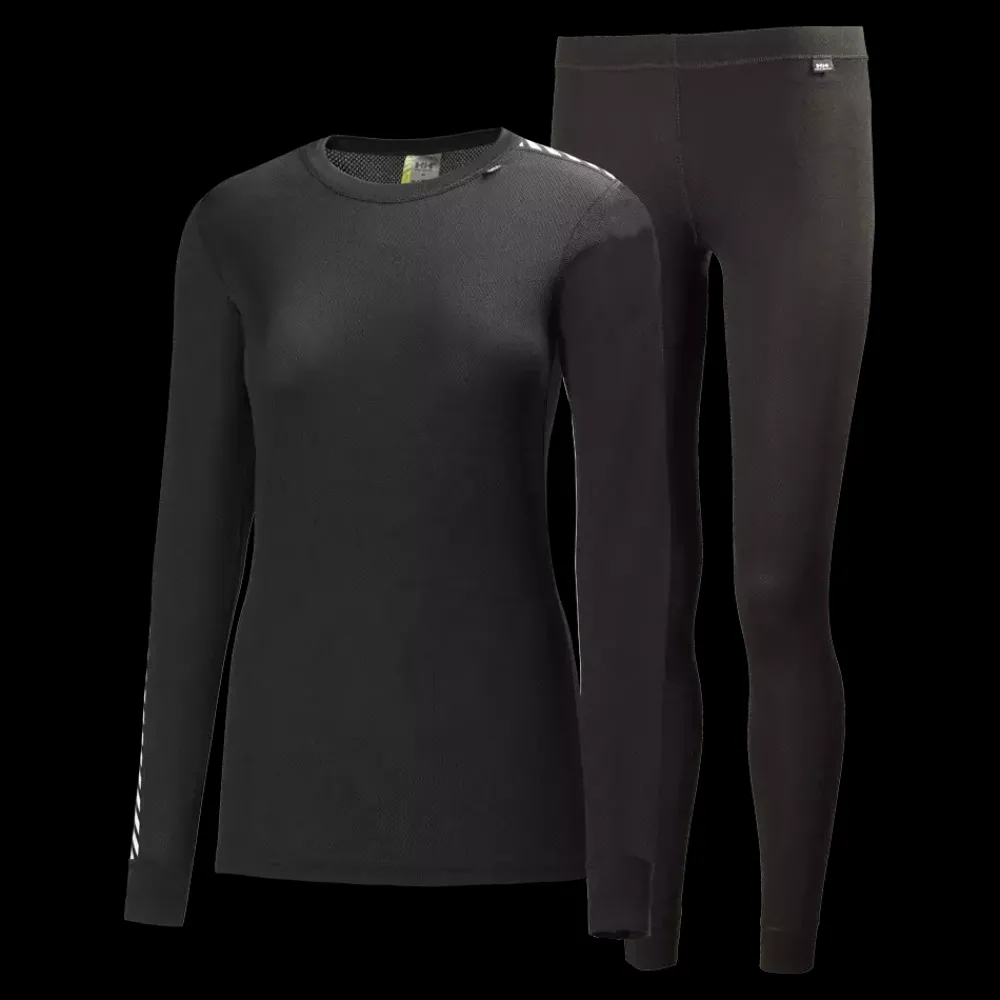 Online Helly Hansen W Comfort Dry - Dame skiundertøj sæt Sort