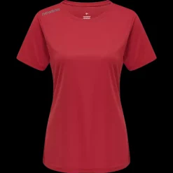 Discount Newline W Core Run Functional T-Shirt - Dame Trænings T-shirt Rød