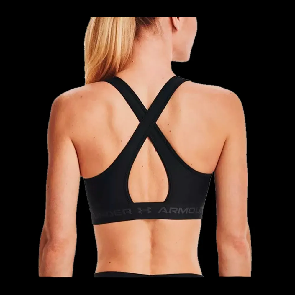 Best Under Armour W Crossback Mid Bra - Dame Sports-BH Sort