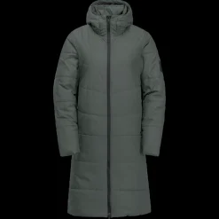 Clearance Jack Wolfskin W Deutzer Coat - Dame Vinterjakke Grøn