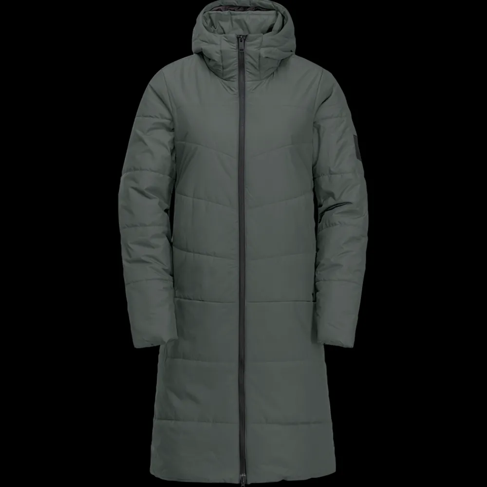 Clearance Jack Wolfskin W Deutzer Coat - Dame Vinterjakke Grøn