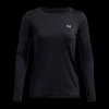 Best Under Armour W Heatgear Armour LS - Dame Løbe T-shirt Sort