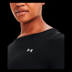Best Under Armour W Heatgear Armour LS - Dame Løbe T-shirt Sort