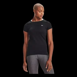 Clearance Under Armour W HG Armour T-Shirt - Dame Trænings T-shirt Sort