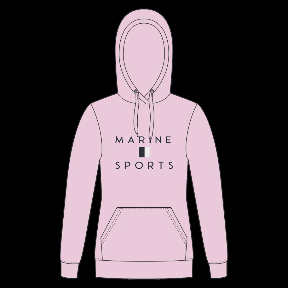 Discount Marine W Hood Sweat - Dame Sweatshirt Pink