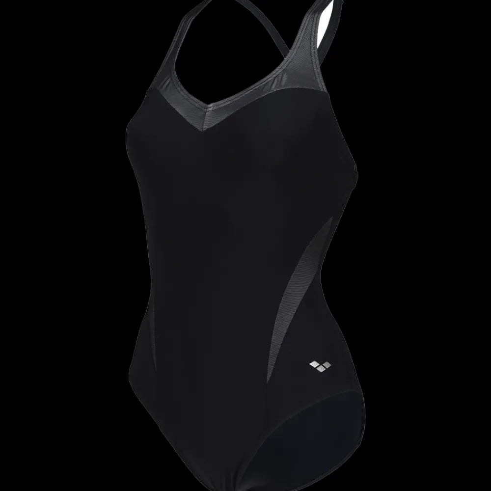 Discount Arena W Isabel Light Cross Back - Dame Badedragt Sort