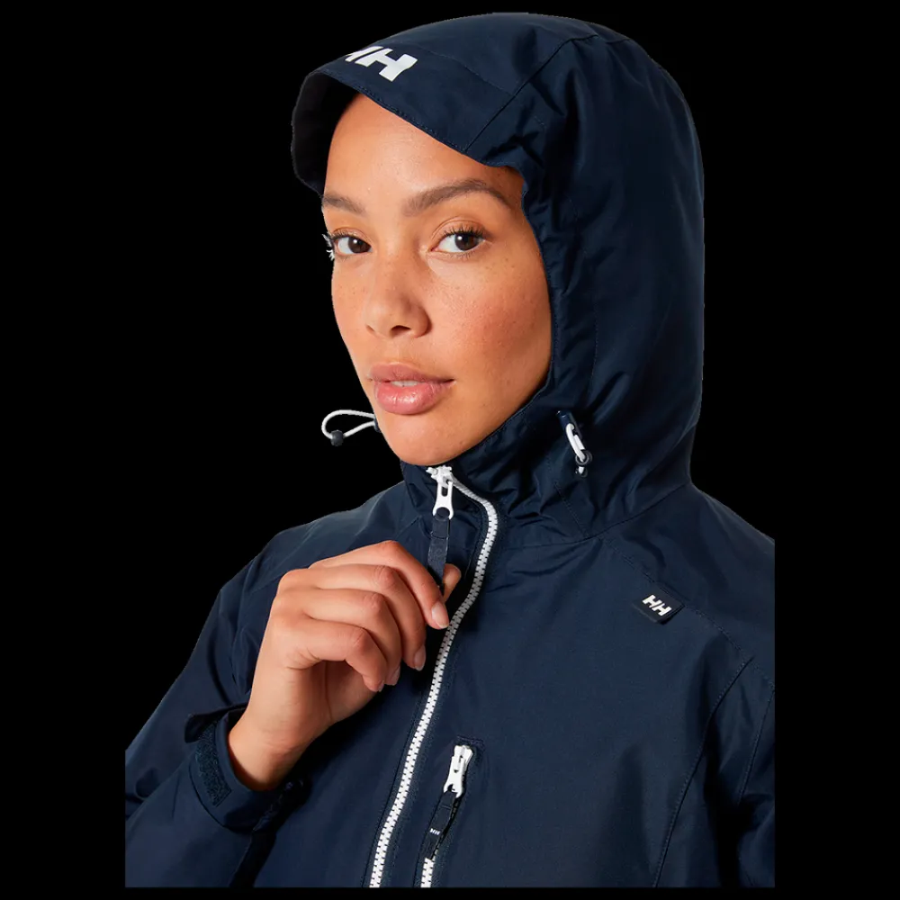 Outlet Helly Hansen W Long Belfast - Dame Funktionsjakke Blå