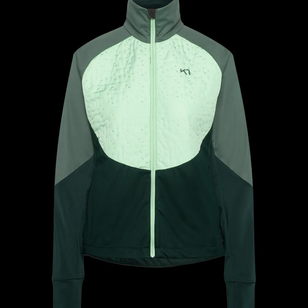 Clearance Kari Traa W Louise Hybrid Jacket - Dame Løbejakke Grøn