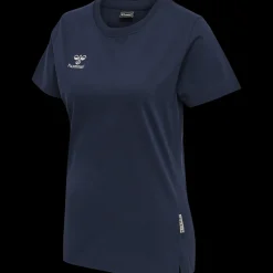 Online Hummel W Move Cotton T-Shirt - Dame T-Shirt Blå