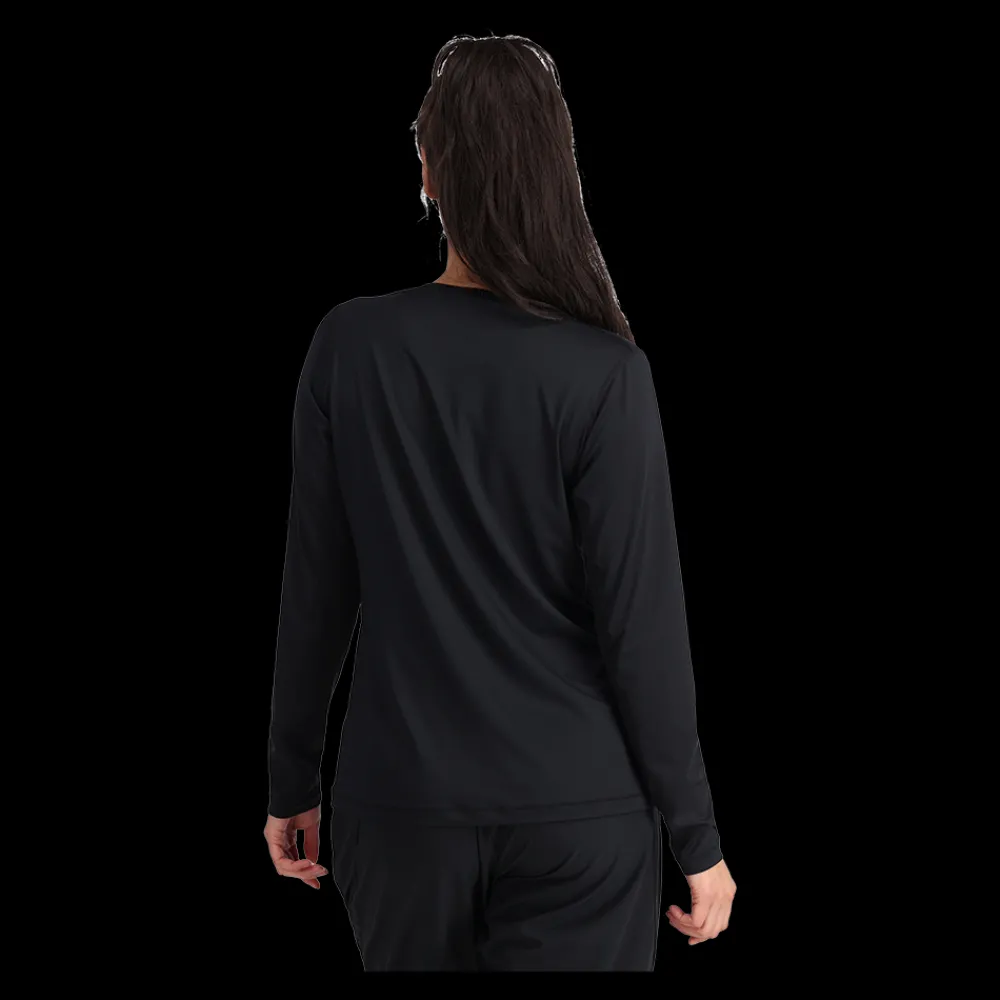 Clearance Kari Traa W Nora 2.0 Long Sleeve - Dame Løbe T-Shirt Sort