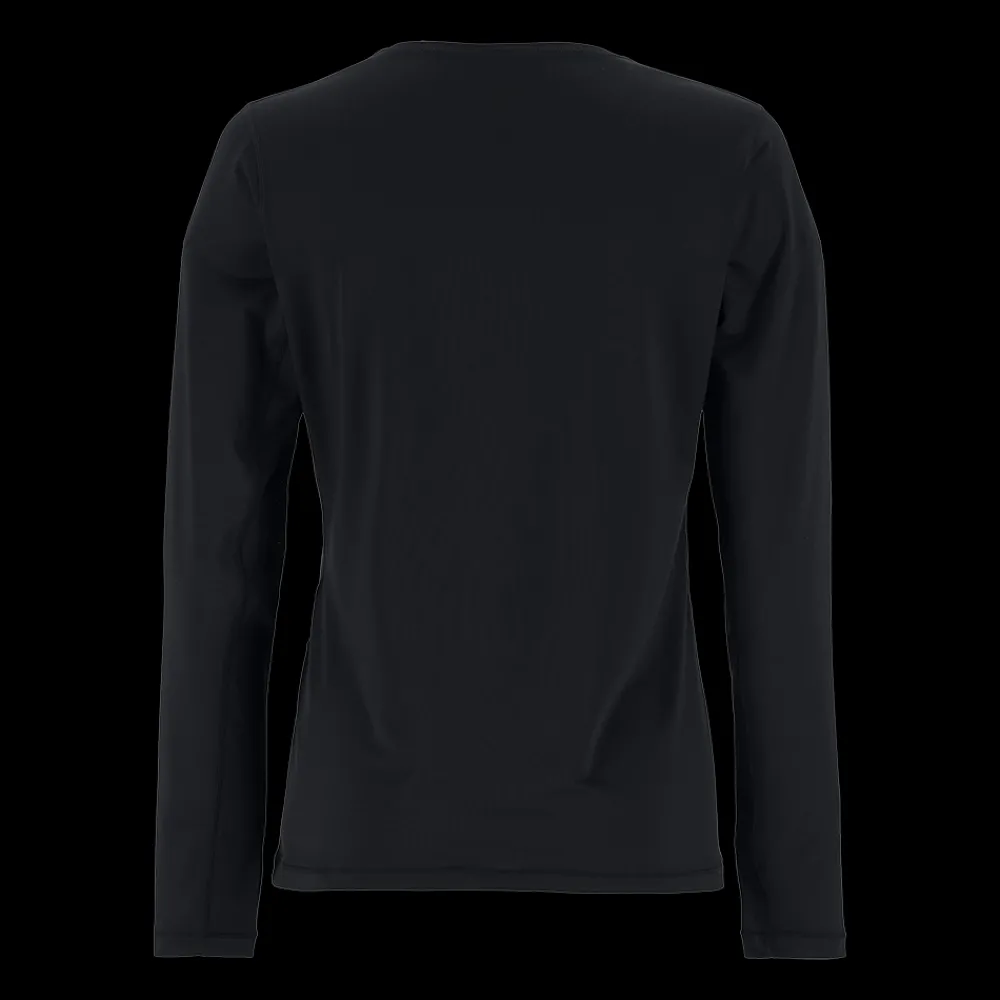 Clearance Kari Traa W Nora 2.0 Long Sleeve - Dame Løbe T-Shirt Sort
