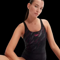 Online Speedo W Place Muscleback Suit - Dame Badedragt Sort