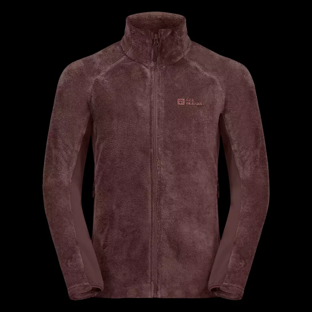 New Jack Wolfskin W Rotwand FZ Fleece - Dame Fleecetrøje Lilla