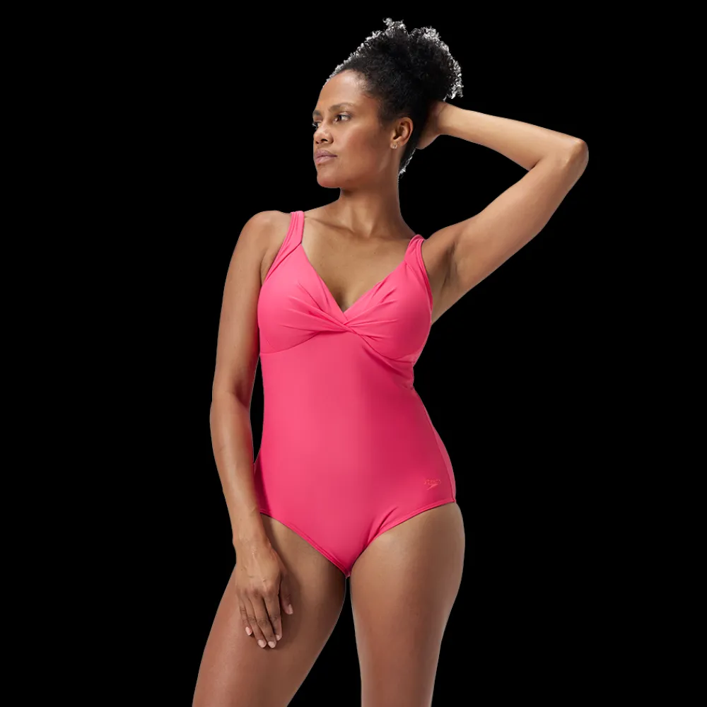 Discount Speedo W Shape Cross Knot Suit - Dame Badedragt Rød