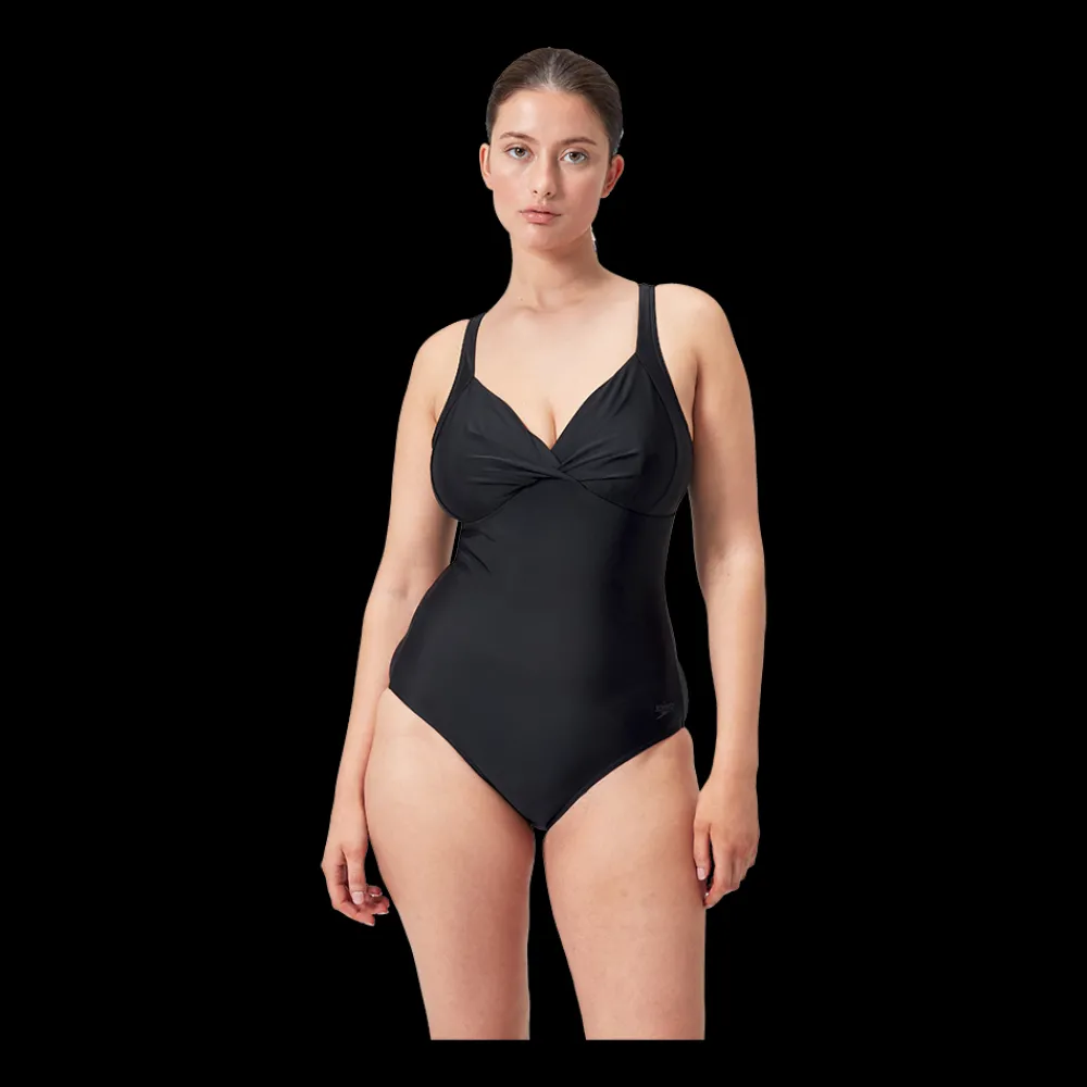 Sale Speedo W Shape Cross Knot Suit - Dame Badedragt Sort