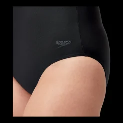 Sale Speedo W Shape Cross Knot Suit - Dame Badedragt Sort