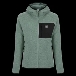 Online 2117 of Sweden W Skord Wool Hoodie - Dame Fritidsjakke Grøn