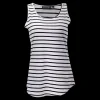 Discount Marine W Striped Singlet - Dame Top Hvid