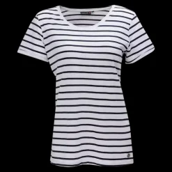 Best Marine W Striped Tee - Dame T-shirt Hvid