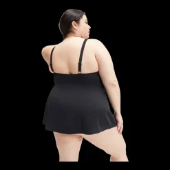 Clearance Speedo W Swim Dress Plus Size - Dame Badedragt Kjole Sort