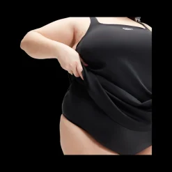 Clearance Speedo W Swim Dress Plus Size - Dame Badedragt Kjole Sort