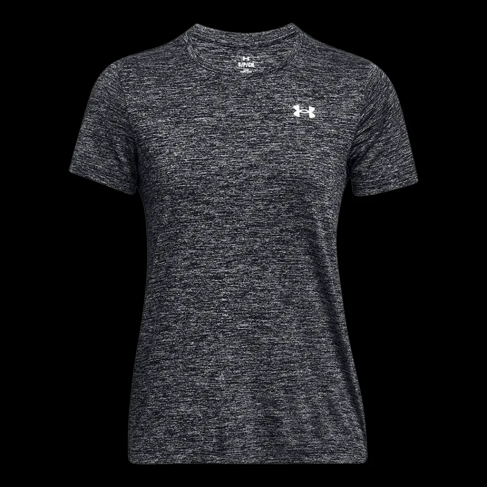 Best Under Armour W Tech SSC Twist - Dame Trænings T-Shirt Sort
