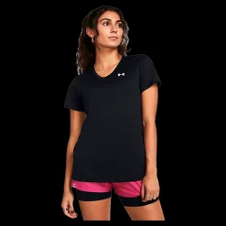 Sale Under Armour W Tech SSV Solid - Dame Trænings T-Shirt Sort