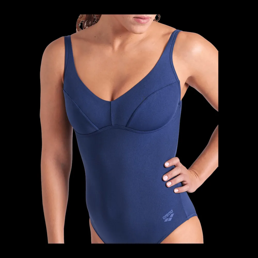 Discount Arena W Victoria U-Back Suit - Dame Badedragt Blå