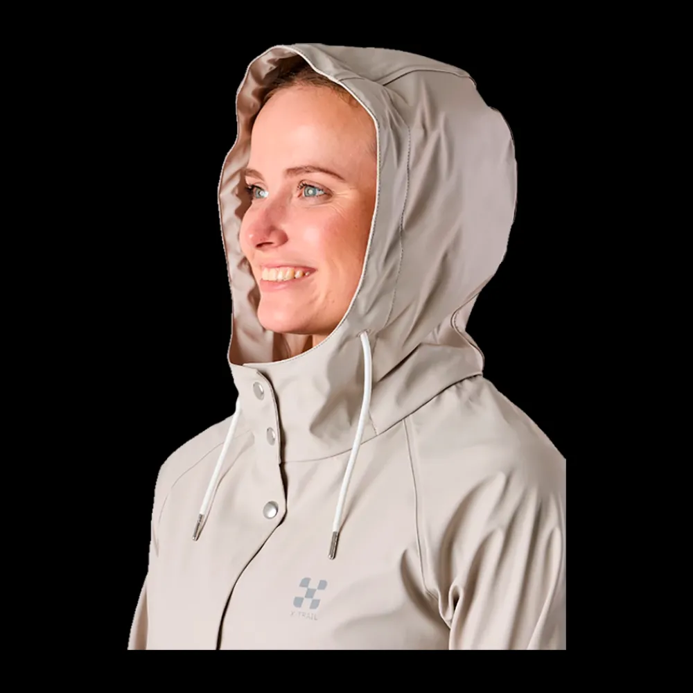 Discount X-Trail Rain Coat, W - Dame Regnjakke Sand