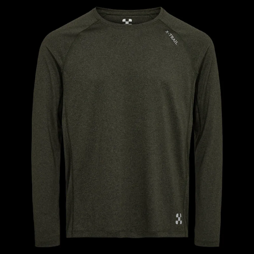 Outlet X-Trail Training Tee L/S, Sr - Herre Trænings T-shirt Grøn